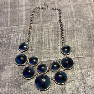 Chunky statement Piece Blue Green Necklace